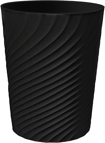 Creative Spiral - Patterned Black Trash Can, Household Living Room Bedroom Desktop Garbage Bin, Exquisite Office Mini Wastebasket