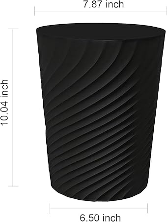 Creative Spiral - Patterned Black Trash Can, Household Living Room Bedroom Desktop Garbage Bin, Exquisite Office Mini Wastebasket