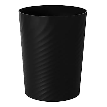 Gallon Creative Spiral - Patterned Black Trash Can, Household Living Room Bedroom Garbage Bin, Office Desktop Mini Wastebasket
