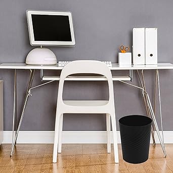 Gallon Creative Spiral - Patterned Black Trash Can, Household Living Room Bedroom Garbage Bin, Office Desktop Mini Wastebasket