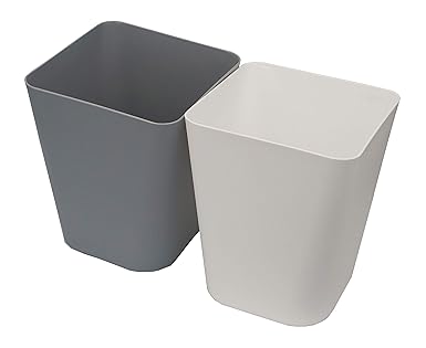 Simple Two - Color Square Trash Can Set, Universal Garbage Bin for Household Living Room and Bedroom