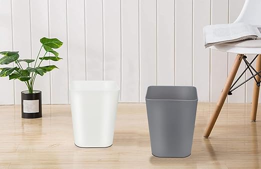 Simple Two - Color Square Trash Can Set, Universal Garbage Bin for Household Living Room and Bedroom