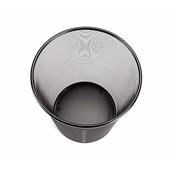 Metal Mesh Round Trash Can Set, Office Desktop Mini Wastebasket, Household Living Room Bedroom Garbage Bin