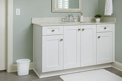 Simple White Rectangular Trash Can, Household Bedroom Living Room Garbage Bin, Bathroom Lidless Wastebasket