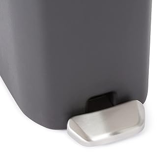 Simple Gray Pedal - Type Trash Can, Household Bathroom Living Room Garbage Bin, Lidded Odor - Proof Kitchen Wastebasket